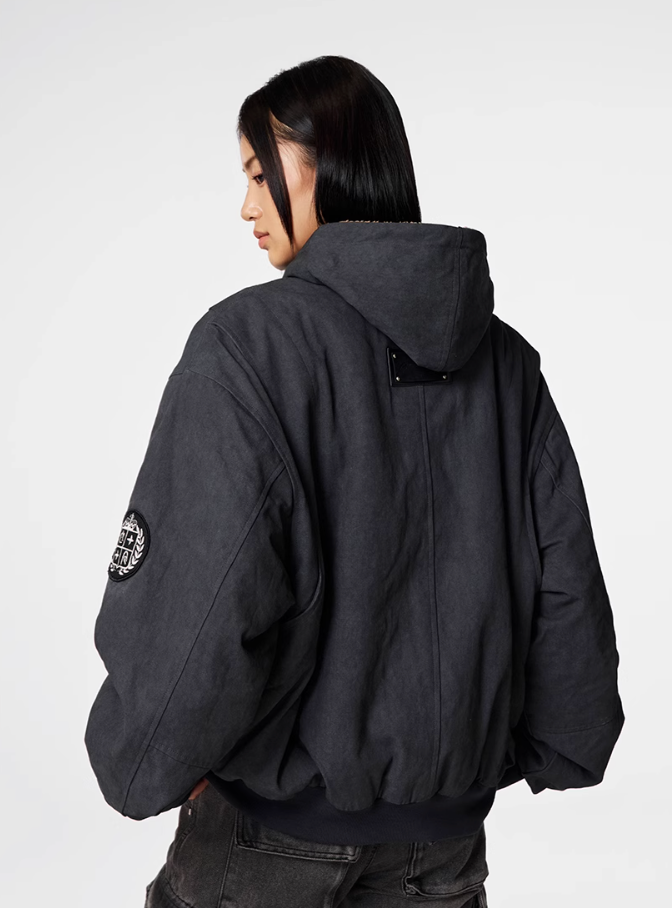Achock Sherpa Fleece-Lined Hooded Work Jacket | Face 3 Face