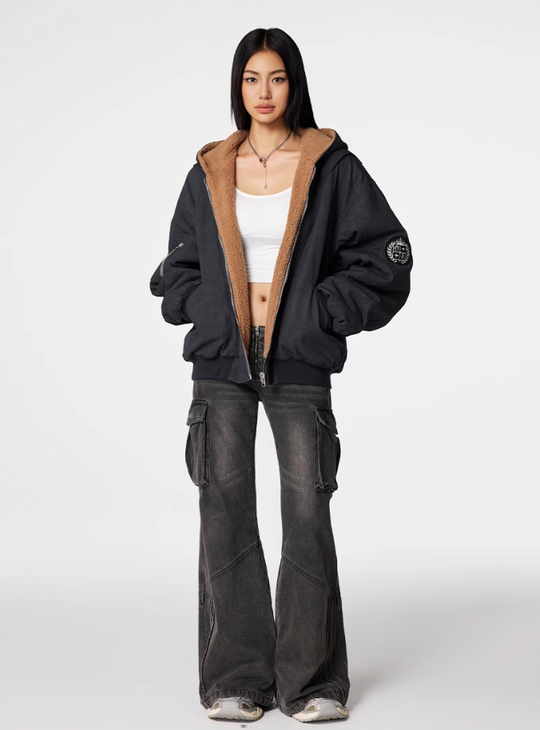 Achock Sherpa Fleece-Lined Hooded Work Jacket | Face 3 Face