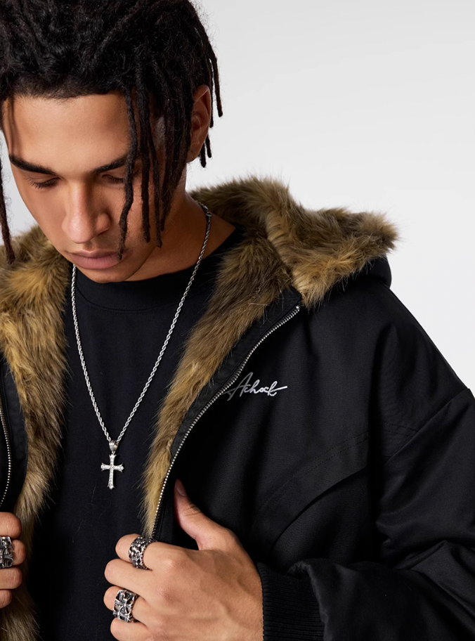 Achock Fur Lining Reversible Hooded Jacket | Face 3 Face