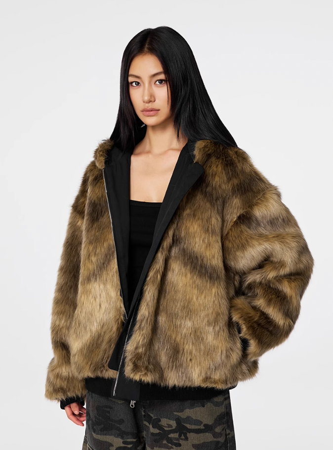 Achock Fur Lining Reversible Hooded Jacket | Face 3 Face