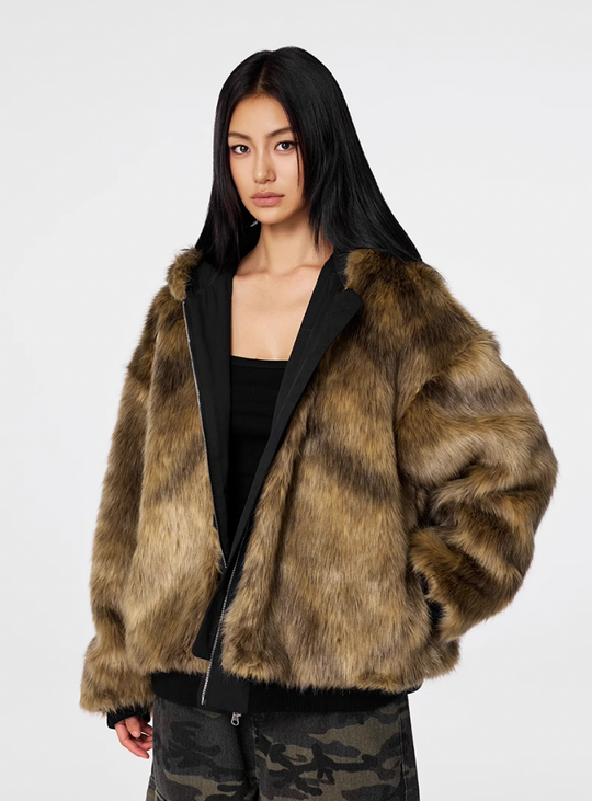 Achock Fur Lining Reversible Hooded Jacket | Face 3 Face