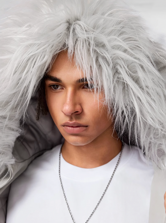 Bomber Jacket | Achock Fur Hooded Leather Bomber Jacket | Face 3 Face