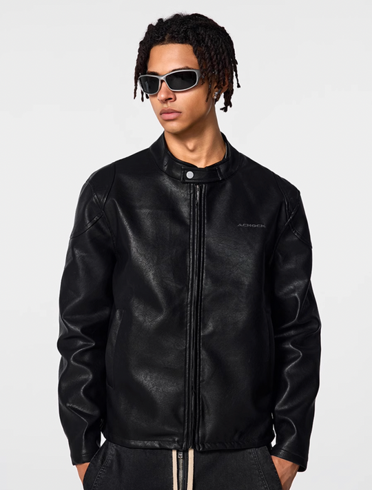 biker jacket | Leather Motorcycle Jacket | Face 3 Face