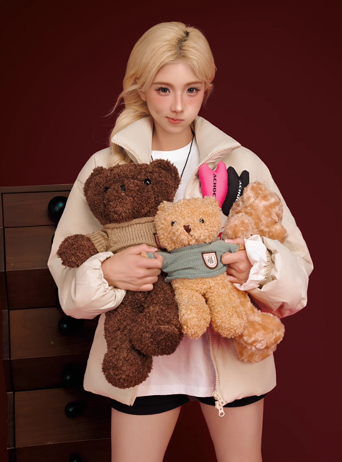 Achock PU Leather Velcro Down Jacket | Face 3 Face