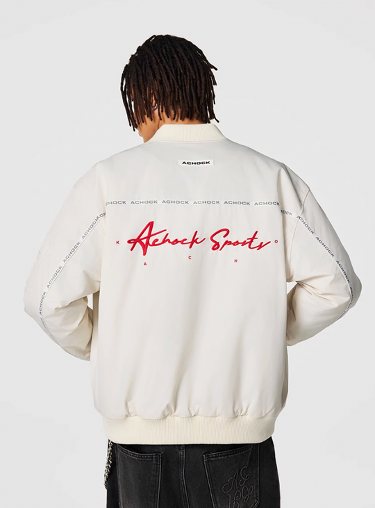 Achock Logo Embroidery MA-1 Bomber Jacket | Face 3 Face