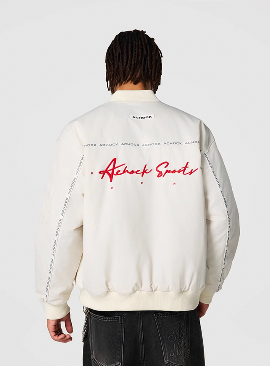 Achock Logo Embroidery MA-1 Bomber Jacket | Face 3 Face