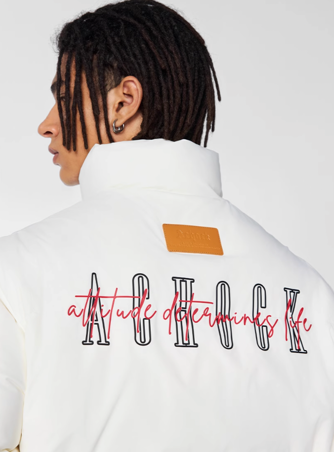 Achock Logo Puffer Down Jacket | Face 3 Face