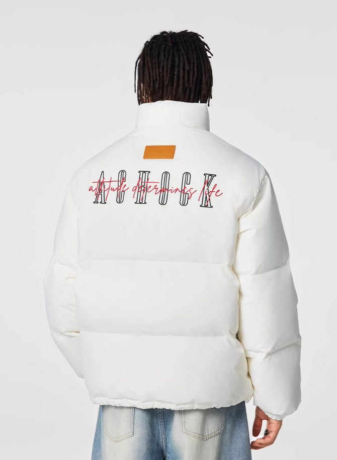 Achock Logo Puffer Down Jacket | Face 3 Face