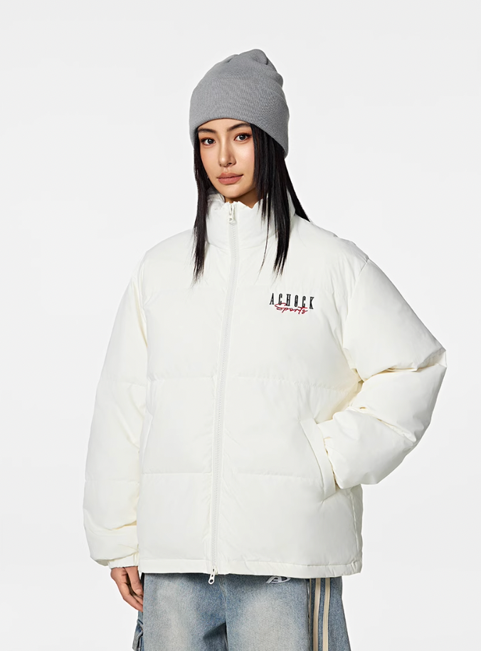 Achock Logo Puffer Down Jacket | Face 3 Face