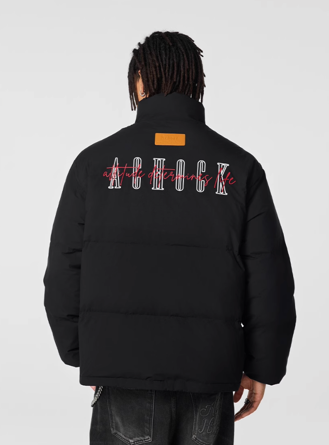 Achock Logo Puffer Down Jacket | Face 3 Face
