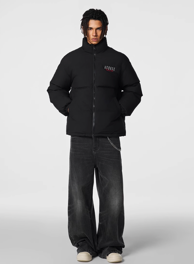 Achock Logo Puffer Down Jacket | Face 3 Face