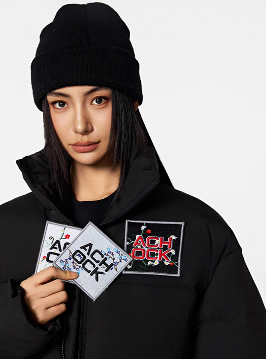 Puffer Jacket | Achock Basic Velcro Embroidered Puffer Jacket | Face 3 Face