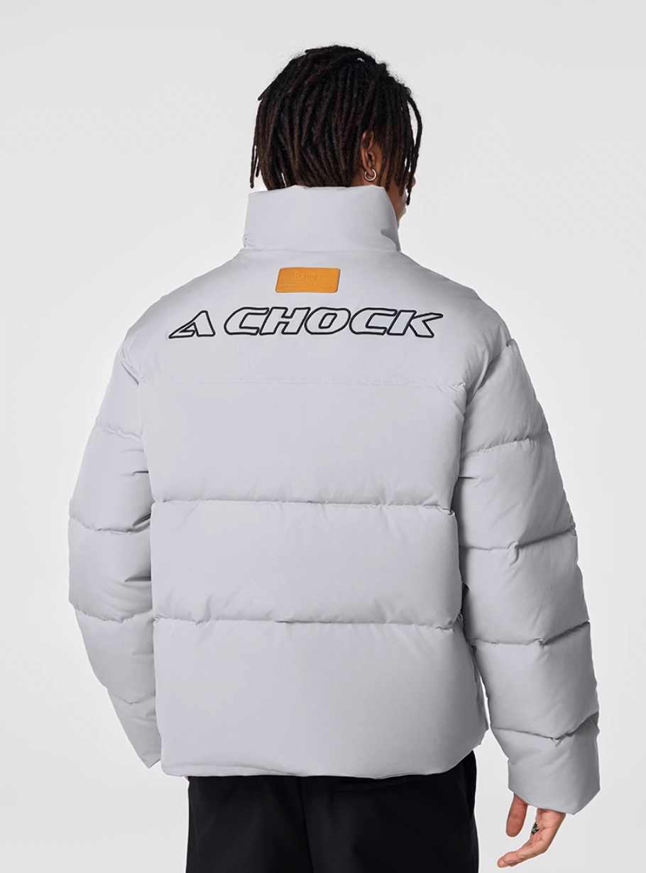 Puffer Jacket | Achock Basic Velcro Embroidered Puffer Jacket | Face 3 Face
