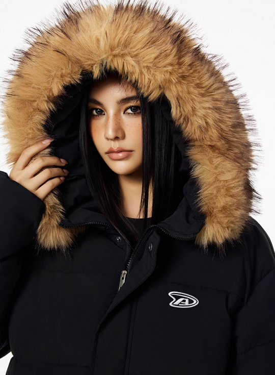 Achock Fur Hooded Down Jacket | Face 3 Face
