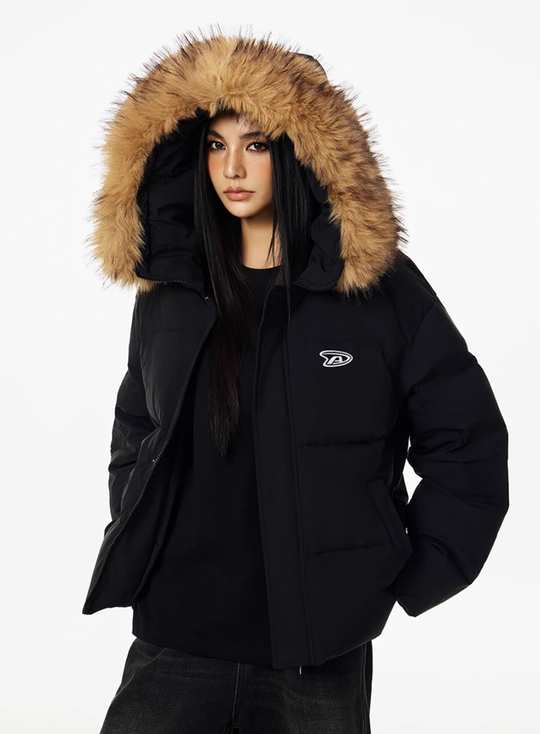 Achock Fur Hooded Down Jacket | Face 3 Face