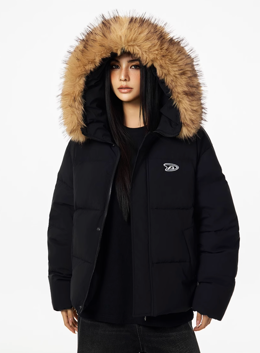 Achock Fur Hooded Down Jacket | Face 3 Face