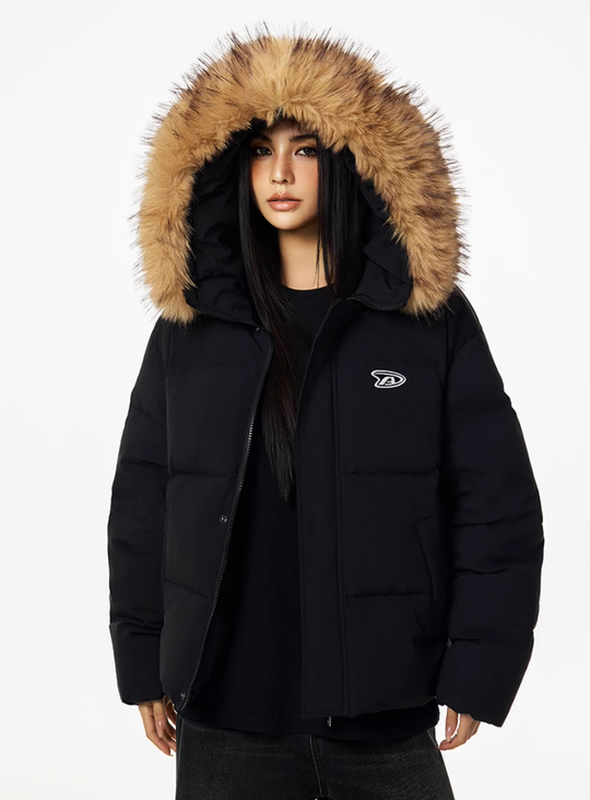 Achock Fur Hooded Down Jacket | Face 3 Face