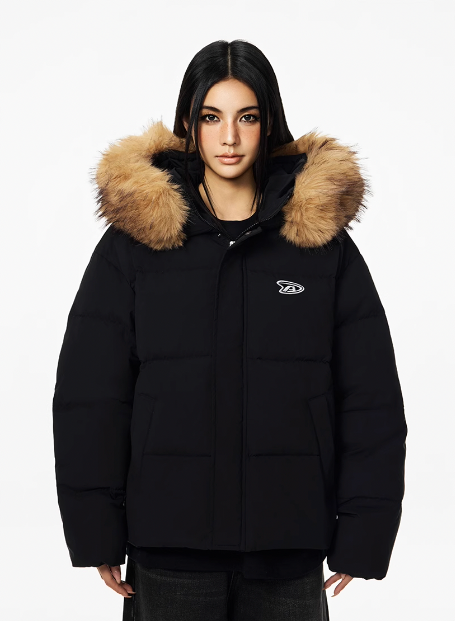 Achock Fur Hooded Down Jacket | Face 3 Face