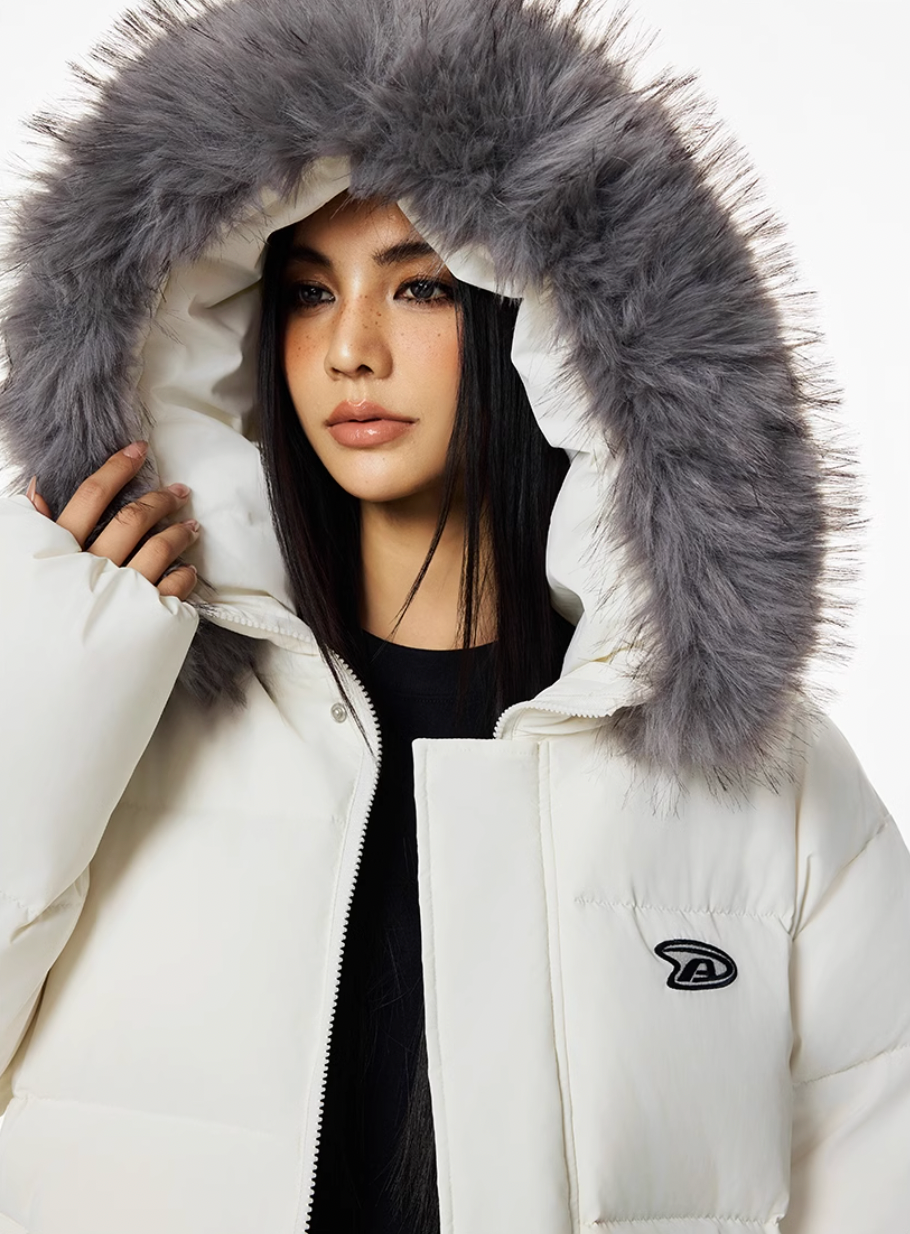 Achock Fur Hooded Down Jacket | Face 3 Face