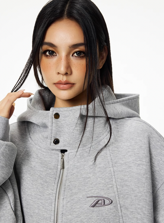 Achock Snap Button Zip Up Hooded Jacket | Face 3 Face