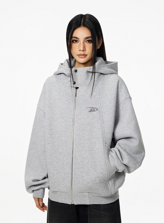 Achock Snap Button Zip Up Hooded Jacket | Face 3 Face