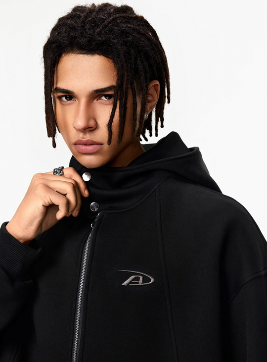 Achock Snap Button Zip Up Hooded Jacket | Face 3 Face