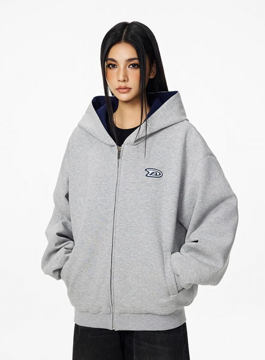 Achock Color Lined Zip Up Hooded Jacket | Face 3 Face