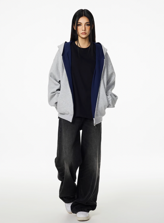 Achock Color Lined Zip Up Hooded Jacket | Face 3 Face