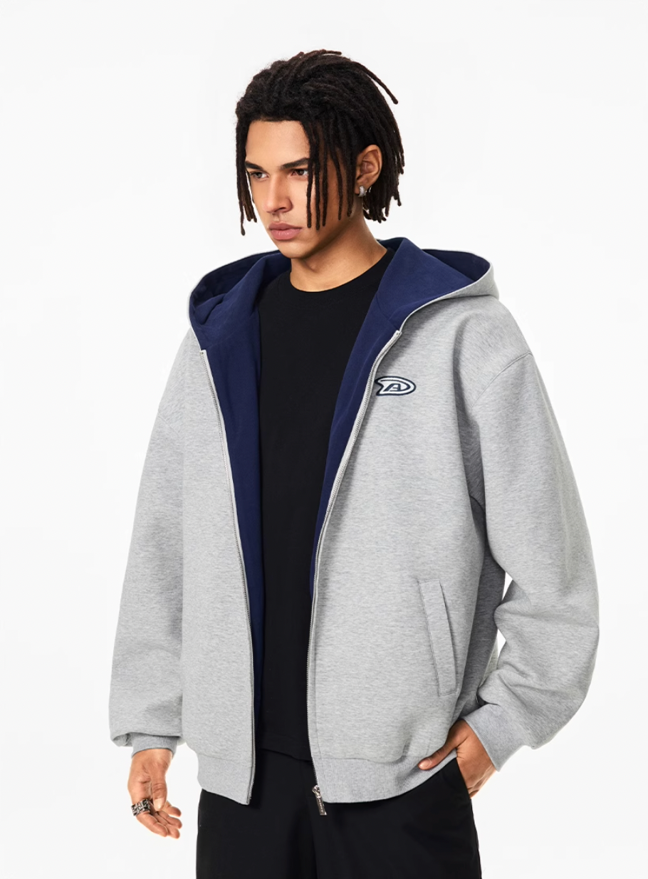 Achock Color Lined Zip Up Hooded Jacket | Face 3 Face