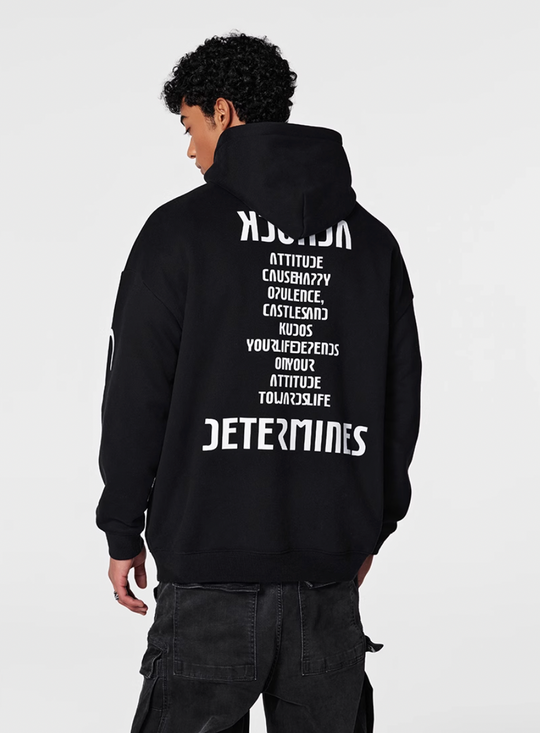 Puff print hoodies | Achock Heavyweight Logo Printed Hoodie | Face 3 Face