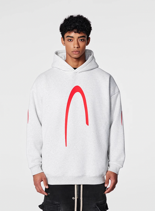 Puff print hoodies | Achock Heavyweight Logo Printed Hoodie | Face 3 Face