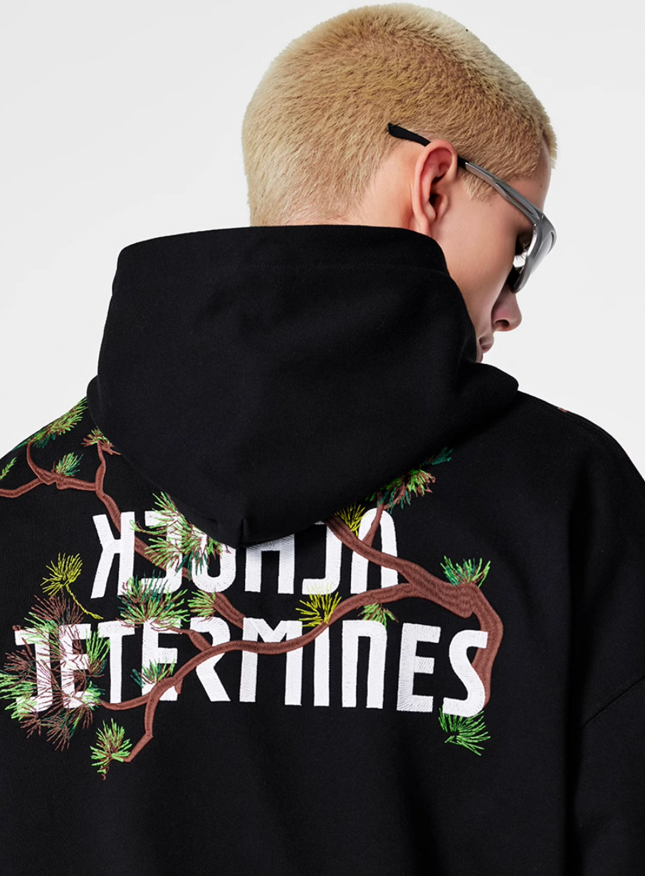 Achock Pine Tree Heavy Embroidery Hoodie | Face 3 Face