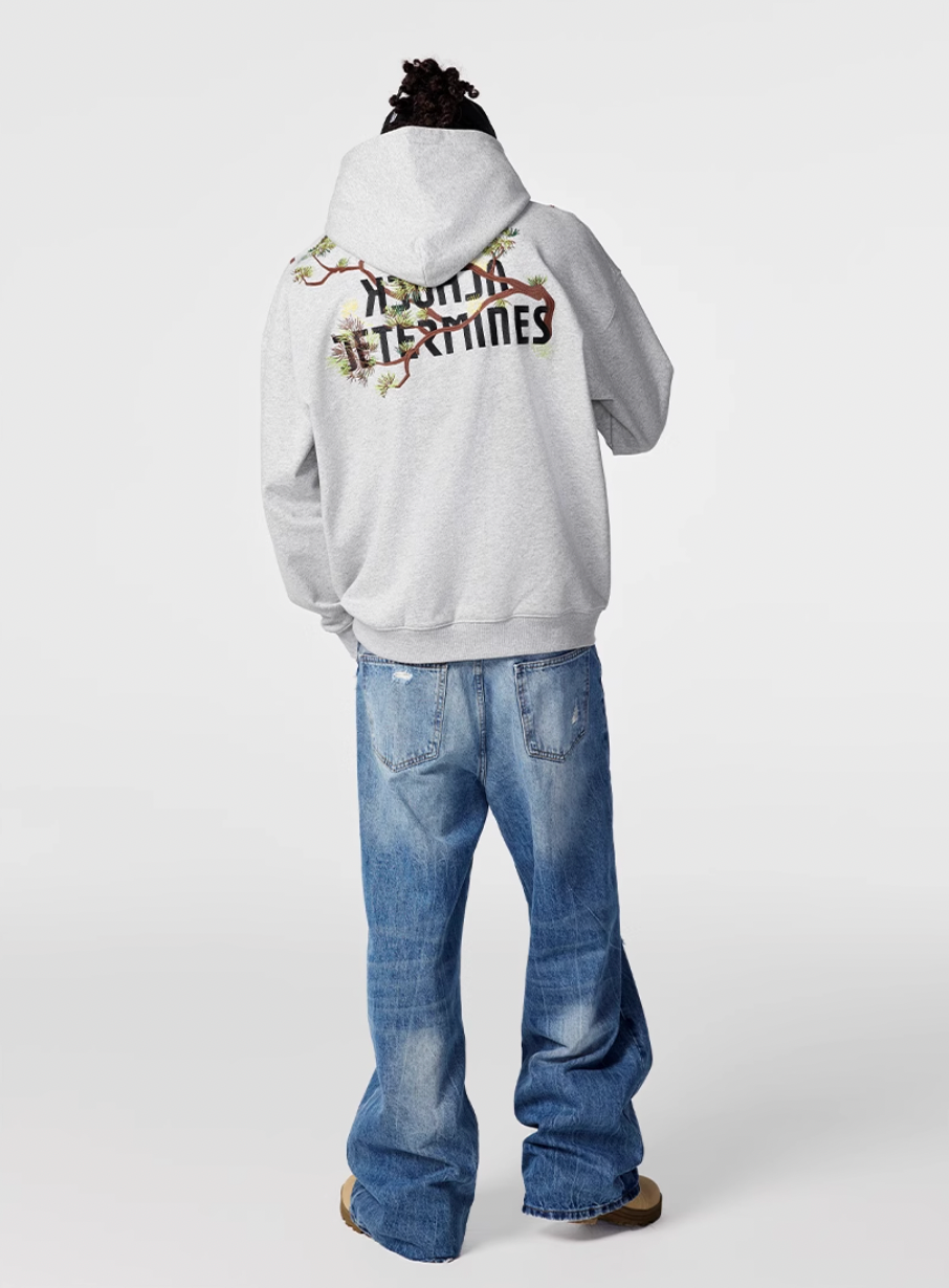 Achock Pine Tree Heavy Embroidery Hoodie | Face 3 Face