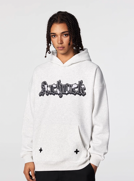 Achock Printed Logo Embroidery Hoodie | Face 3 Face