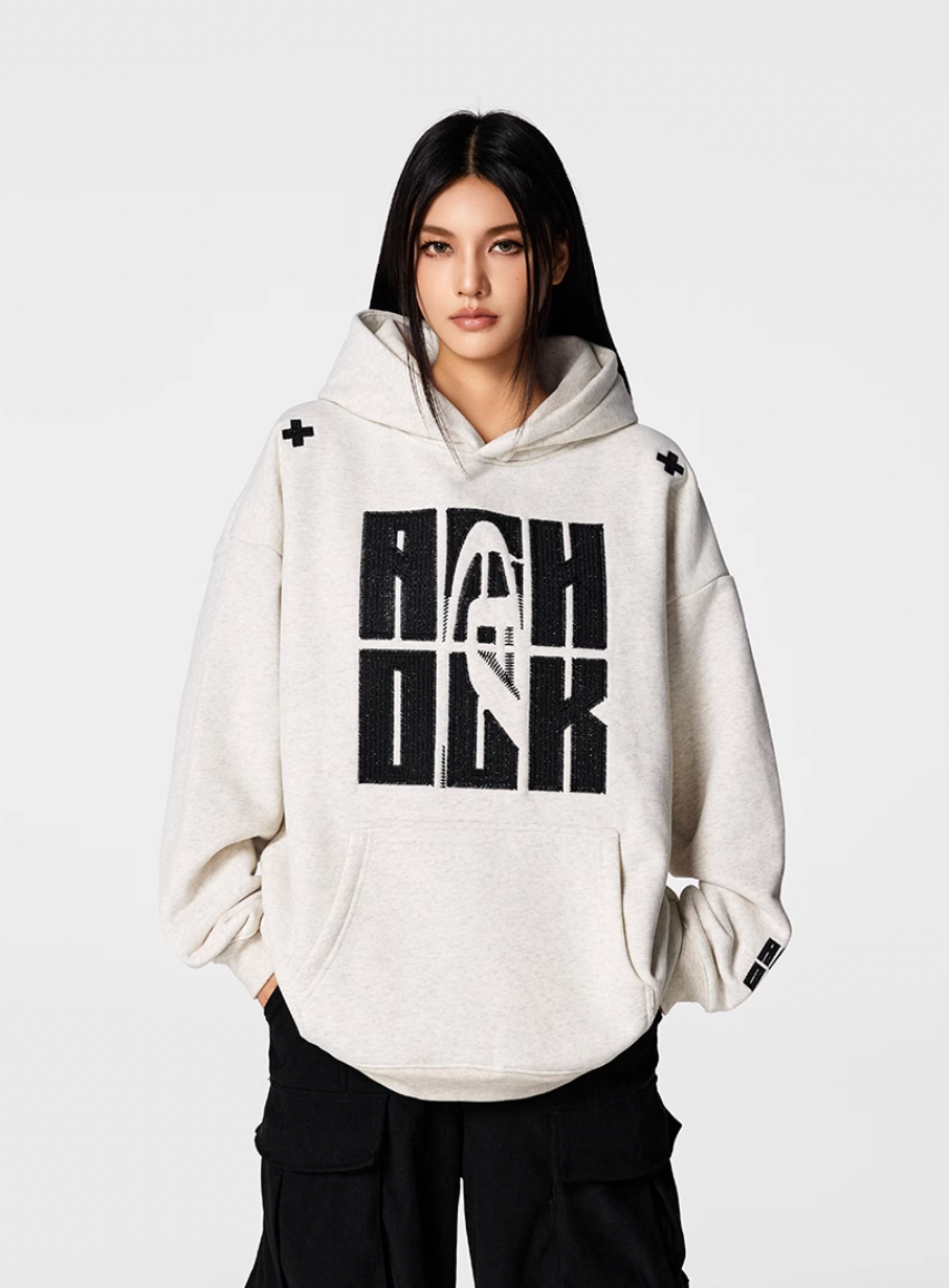 Achock Heavy Logo Embroidery Hoodie | Face 3 Face