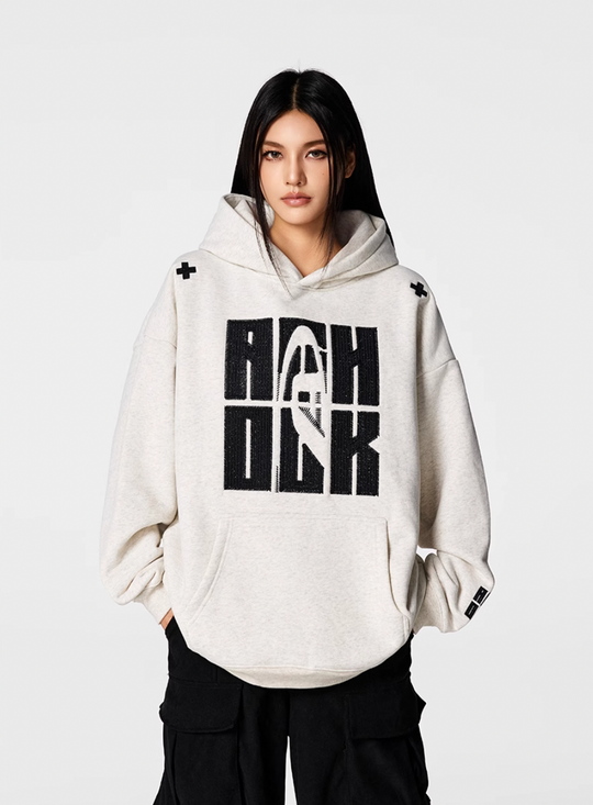 Achock Heavy Logo Embroidery Hoodie | Face 3 Face