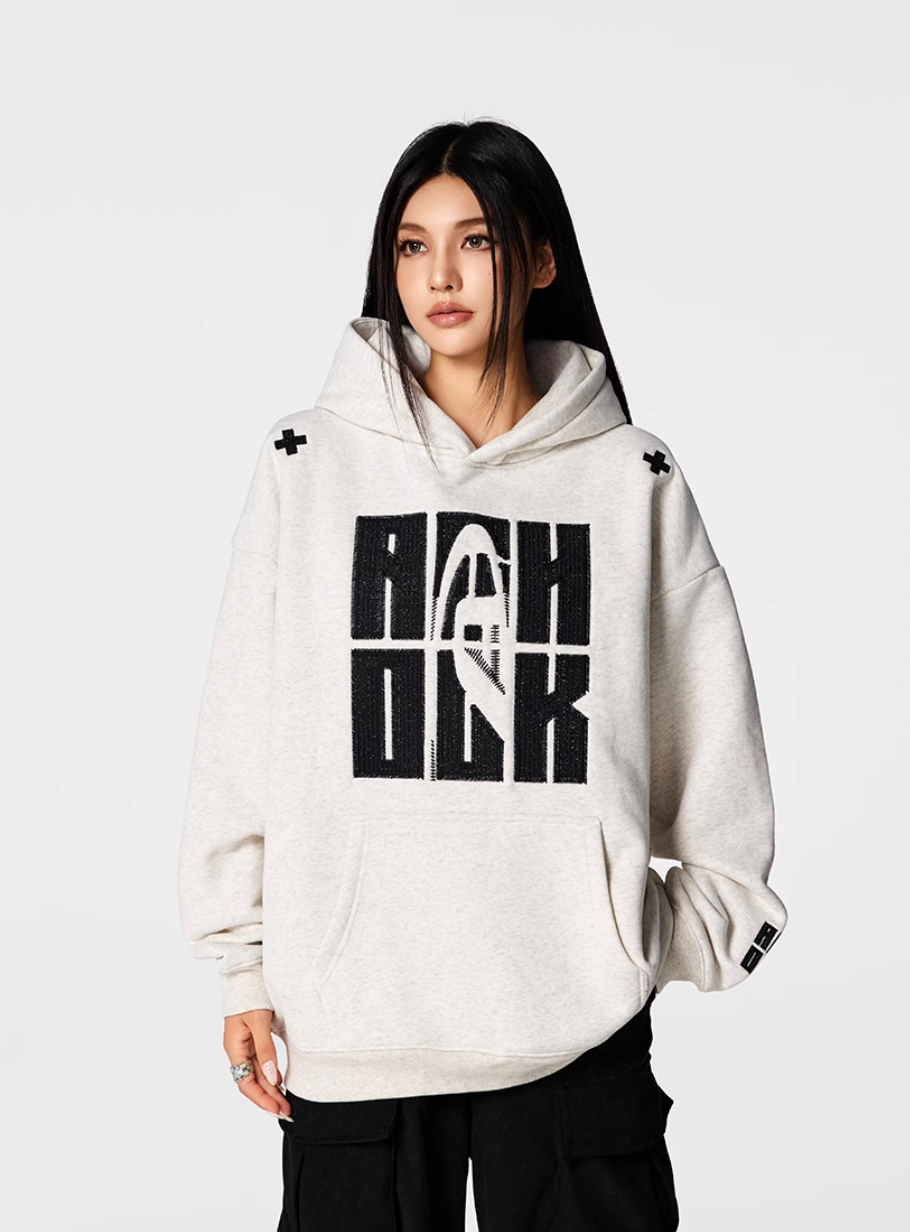 Achock Heavy Logo Embroidery Hoodie | Face 3 Face