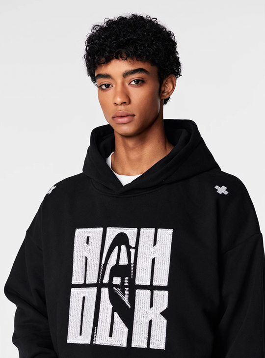 Achock Heavy Logo Embroidery Hoodie | Face 3 Face