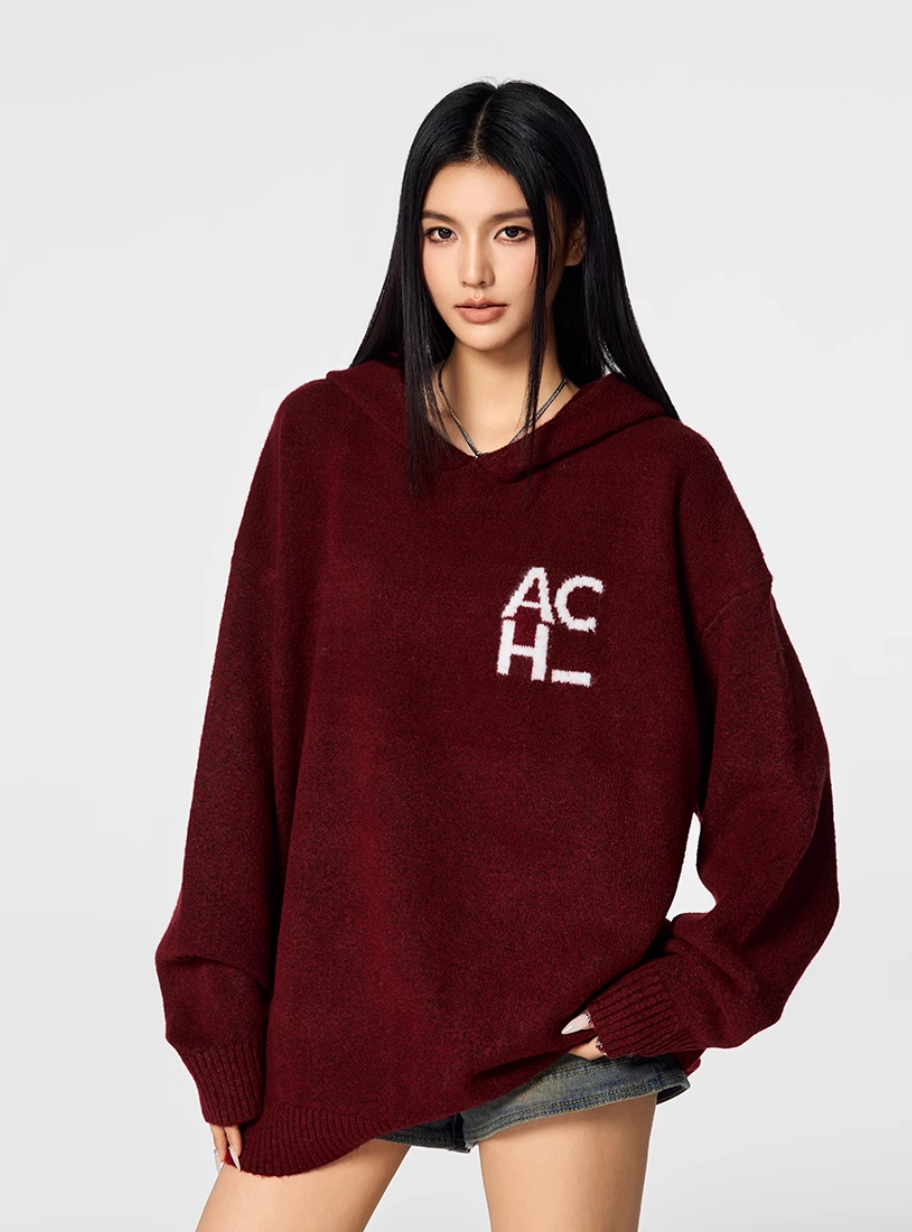 Achock Logo Knit Hoodie | Face 3 Face