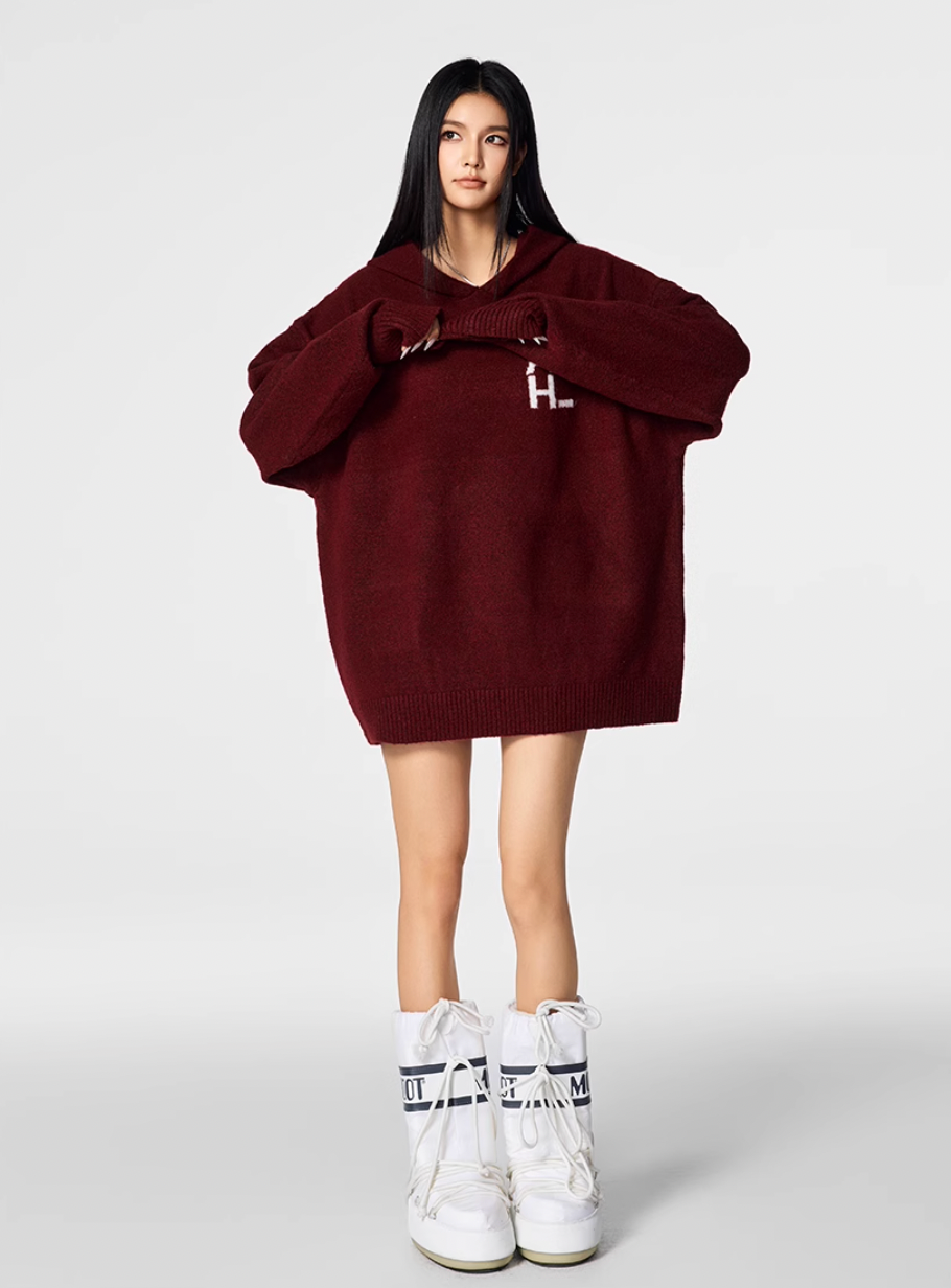 Achock Logo Knit Hoodie | Face 3 Face