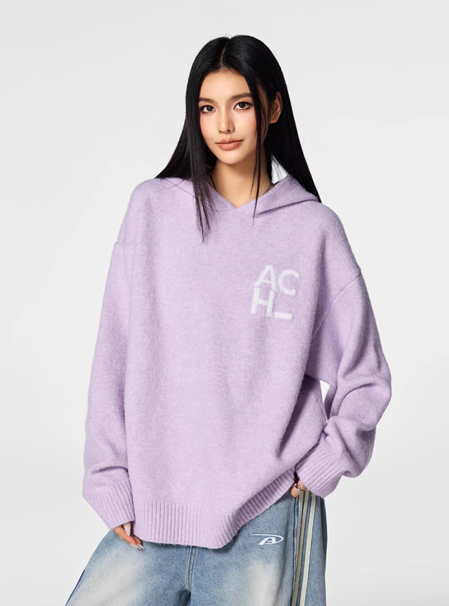 Achock Logo Knit Hoodie | Face 3 Face