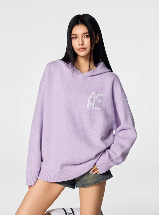 Achock Logo Knit Hoodie | Face 3 Face