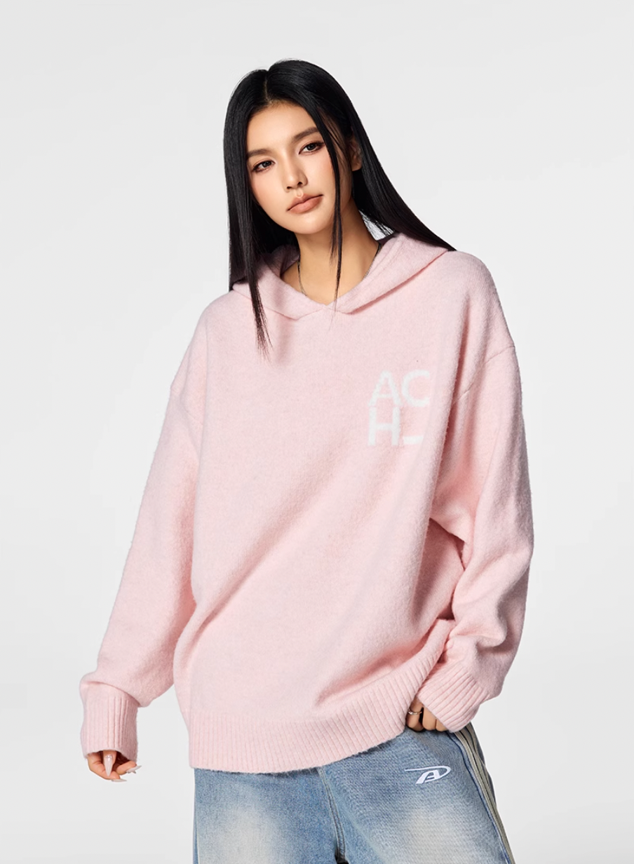 Achock Logo Knit Hoodie | Face 3 Face