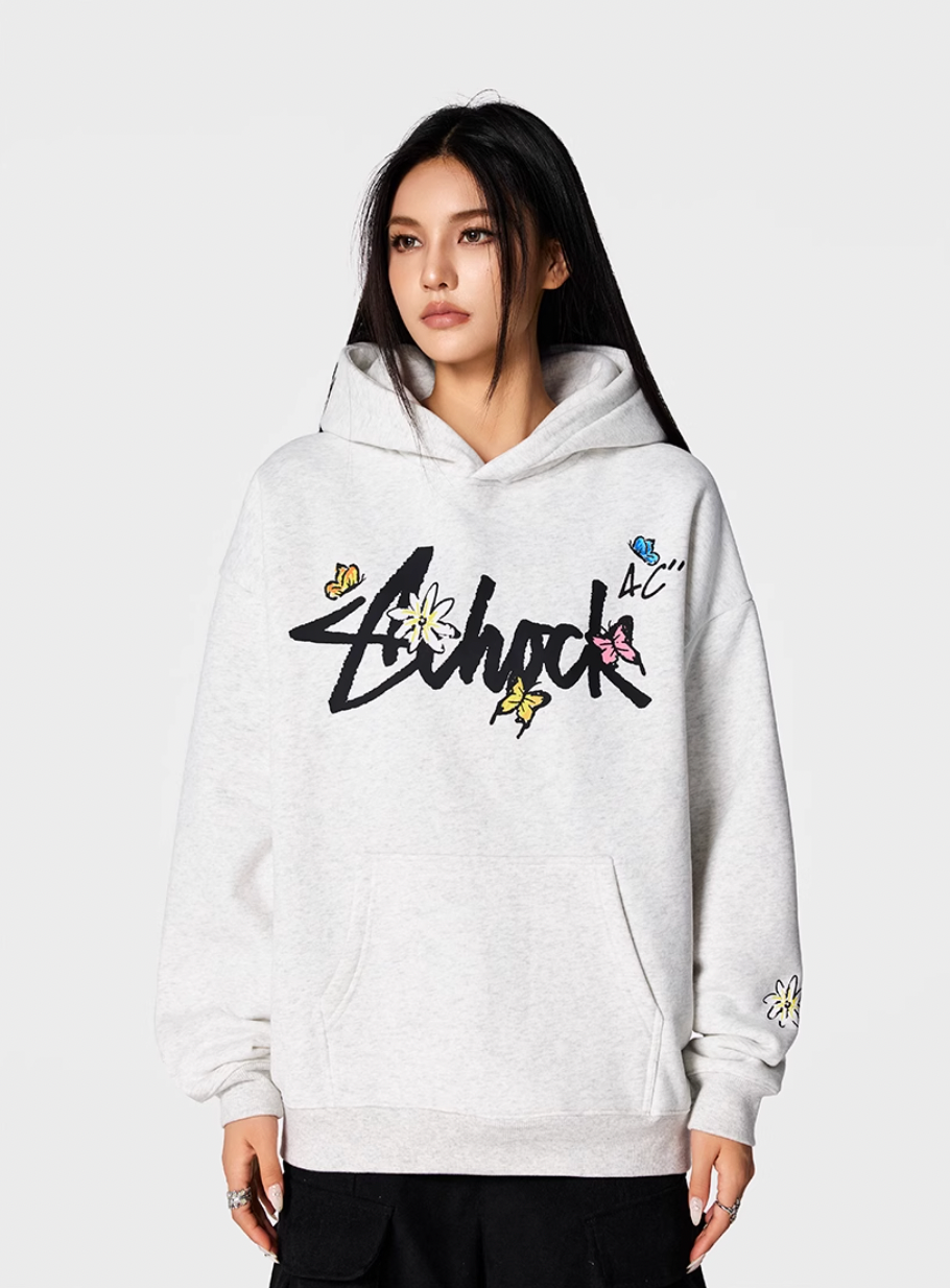 Achock Character Pattern Print Hoodie | Face 3 Face