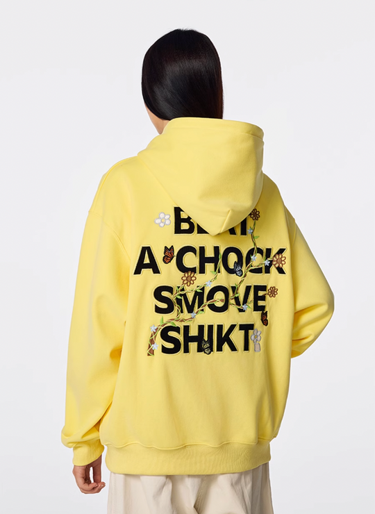 Achock Floral Patch Embroidered Zip Up Hoodie | Face 3 Face