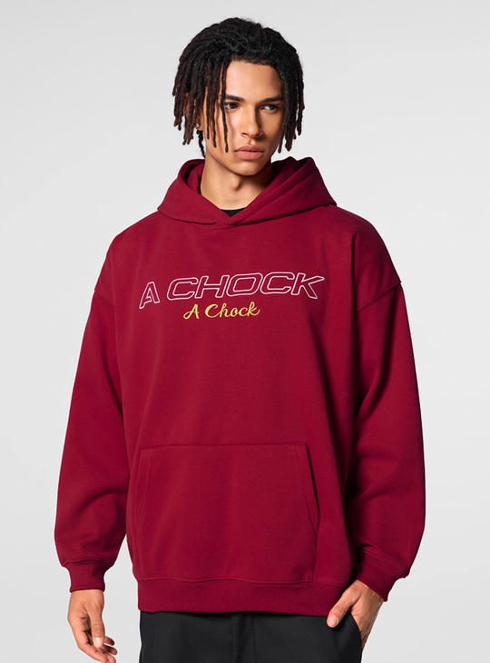 Men's puff print hoodie | Achock Flower Logo Embroidered Hoodie | Face 3 Face