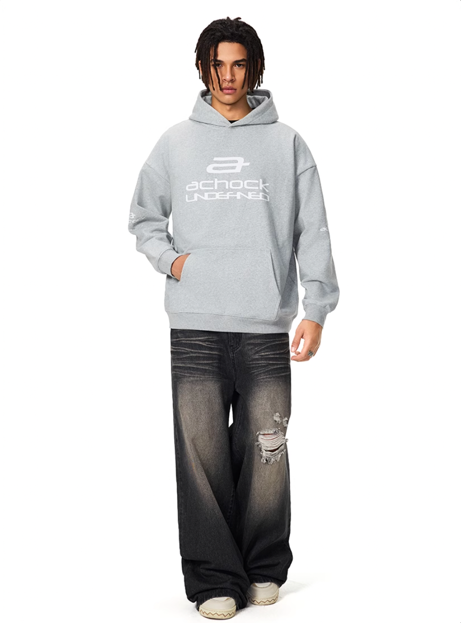 Achock Basic Logo Printed Hoodie | Face 3 Face