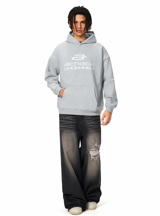 Achock Basic Logo Printed Hoodie | Face 3 Face