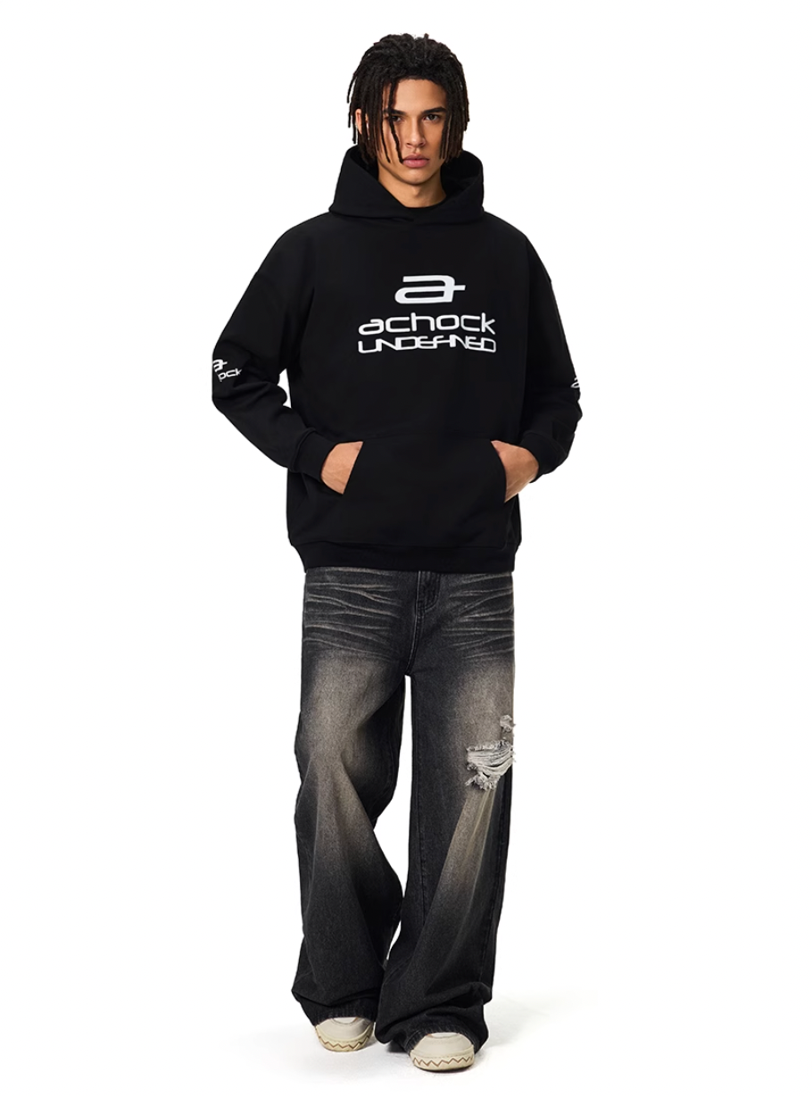 Achock Basic Logo Printed Hoodie | Face 3 Face