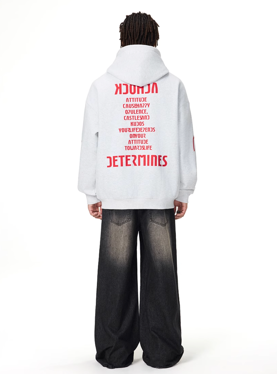 Achock Heavyweight Logo Printed Zip Up Hoodie | Face 3 Face